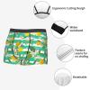 Men's Boxer Briefs Lemon Green White Stripe Underwear Trunks Soft Stretch Sport Boxer Briefs Fitness for Men Boys view 4