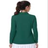 MAGCOMSEN Polos for Women Long Sleeve Polo Shirts UPF 50+ Golf Shirts Athletic Tops for Women Light Emerald Green, XL view 2