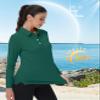 MAGCOMSEN Polos for Women Long Sleeve Polo Shirts UPF 50+ Golf Shirts Athletic Tops for Women Light Emerald Green, XL view 3