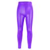 Toddler Girls Glitter Ballet Dance Shorts Bike Short Breathable Playgrounds Gymnastics Shorts (Purple #1, 7-8 Years) view 1