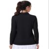 MAGCOMSEN Long Sleeve Polo Shirts for Women UPF 50+ Golf Shirt Workout Tops Women Sport Active T-Shirt Collared Black,XL view 2