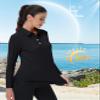 MAGCOMSEN Long Sleeve Polo Shirts for Women UPF 50+ Golf Shirt Workout Tops Women Sport Active T-Shirt Collared Black,XL view 3