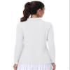 MAGCOMSEN Womens Golf Shirt Tennis Polo Shirts Long Sleeve Collared UV UPF 50+ Sun T-Shirt Women Workout Tops White,2XL view 2