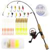 Aventik Ultralight Ice Fishing Rod and Reel Combo 26/28/30/32 inch Medium Light Fast Action Multi-Species Ice Fishing Combos for Walleye Perch Panfish (Aurora Rod Kit, 30'') view 1