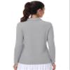 MAGCOMSEN Long Sleeve Golf Polo Women Polo Collared Shirt Sun Protection Shirts for Women with Collar Light Grey,XL view 2