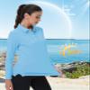 MAGCOMSEN Women's Polo Shirts Golf Top Women Long Sleeve Collared Shirt UPF 50+ Sun Protection Tee Waterfall Blue,L view 3