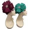 Latest Big Flower Beanie Head Wrap African Arab Muslim Turban Hat Women Hijabs Hair Accessories Cap Already Made 12pcs/Pack view 4