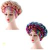 African Double Braid Turbans for Women Auto Gele Headties Nigerian Female Turban Caps Cross Ready to Wear Head Wraps Bonnet view 1