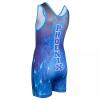KO Sports Gear Unisex Wrestling Singlet for Adult Wrestlers - Wrestling Singlet for Men & Women - Bold Durable Uniform, Stretchy Breathable Material - Blue Phoenix, Adult X-Small view 3