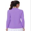 MAGCOMSEN Long Sleeve Polo Shirts for Women Lightweight Quick Dry T Shirt for Golf Long Sleeve Tops Light Purple,S view 2