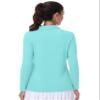 MAGCOMSEN Long Sleeve Polo T Shirts for Women UPF 50+ Quick Dry SPF Golf Shirt Lightweight Collar Tops Light Blue,S view 2