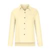 Long Sleeve Button Up Shirts for Women Casual V Neck Collared Cotton Linen Tops Solid Rolled Up Sleeve Loose Blouses Beige view 2