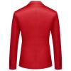 Men's One Button Lightweight Blazer Casual Slim Fit Business Daily Jacket Classic Solid Skinny Party Sports Coat (Red,X-Large) view 2