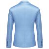 Maiyifu-GJ Men's One Button Lightweight Blazer Casual Slim Fit Business Daily Jacket Classic Solid Skinny Party Sports Coat (Light Blue,5X-Large) view 2