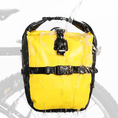FUUBAMB00 High Capacity Bike Bag MTB Bicycle Rear Rack Pannier Bag Waterproof Cycling Rear Seat Bag Shoulder Bag Riding Equipment Bag,Yellow,32 * 24 * 45cm