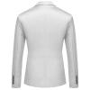 Men's One Button Lightweight Blazer Casual Slim Fit Business Daily Jacket Classic Solid Skinny Party Sports Coat (White,X-Large) view 2