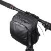FUUBAMB00 Bike Handlebar Bag Waterproof MTB Rainproof Bike Front Frame Tube Folding Bag Cycling Accessories with Headphone Jack,Black,21 * 16 * 11cm view 1