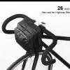 FUUBAMB00 Bike Handlebar Bag Waterproof MTB Rainproof Bike Front Frame Tube Folding Bag Cycling Accessories with Headphone Jack,Black,21 * 16 * 11cm view 2