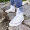DJZSSXLW Rain Boot Waterproof Shoes Cover Women Kids Reusable Rubber Sole Overshoes Galoshes 1 Pair (Transparent,M) view 1