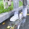 DJZSSXLW Rain Boot Waterproof Shoes Cover Women Kids Reusable Rubber Sole Overshoes Galoshes 1 Pair (Transparent,M) view 4