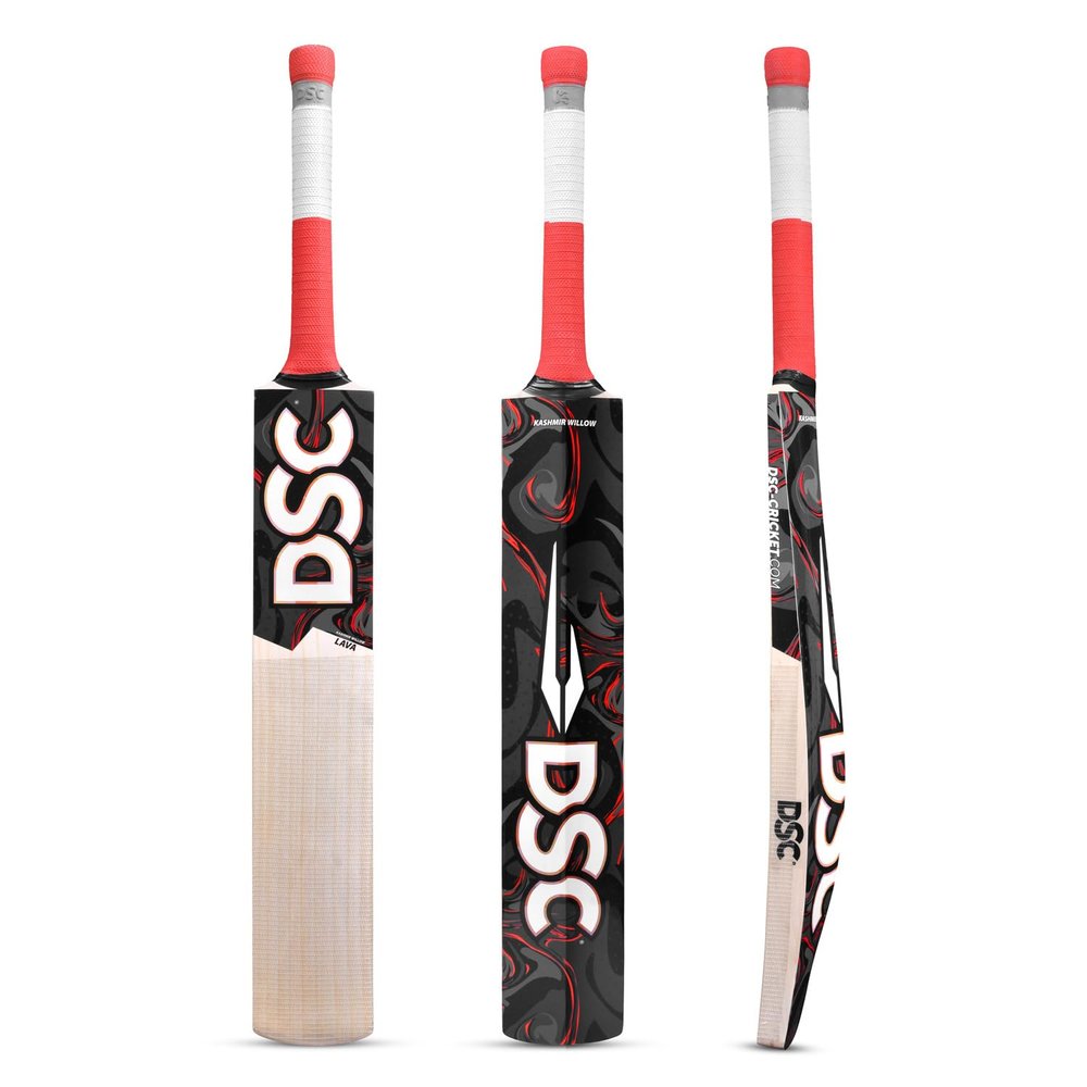 DSC Lava Cricket Bat for Mens and Boys (Beige, Size -Mens) | Material: Kashmir Willow | Lightweight | Free Cover | Ready to Play | for Intermediate Player | Ideal for Leather Ball