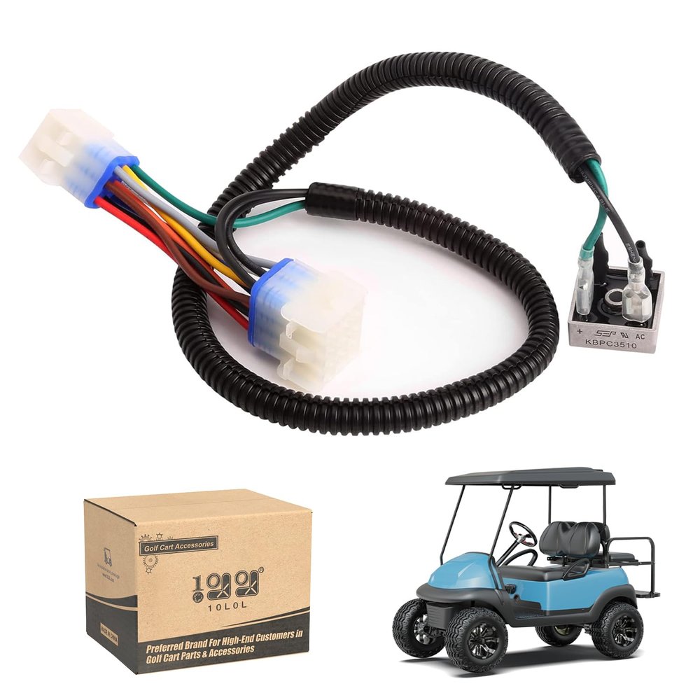 10L0L Golf Carts Voltage Reducer Harness for Club Car Precedent Gas, Golf Cart Gas 12 pin /9 pin Converter Harness