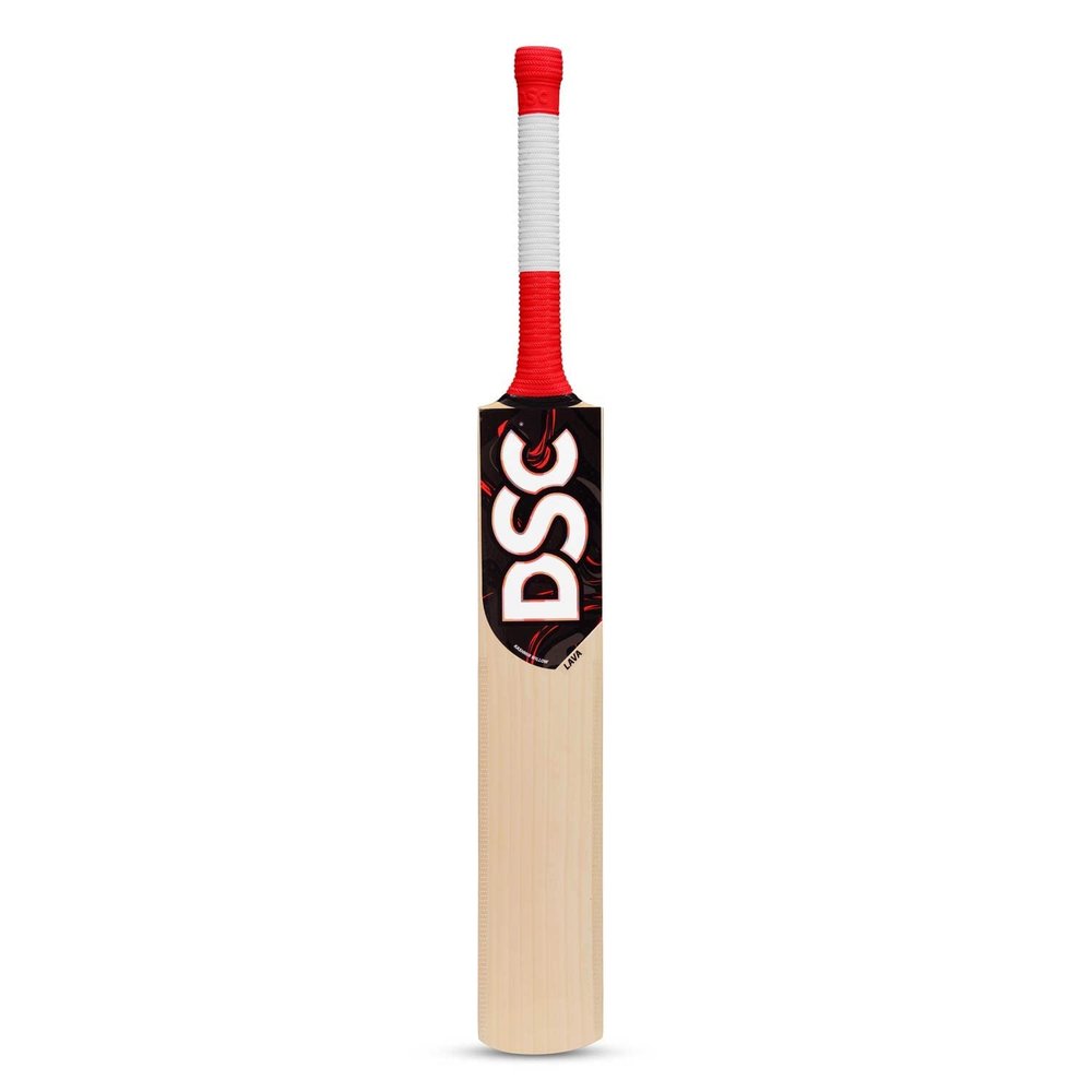 DSC Lava Cricket Bat for Mens and Boys | Material: Kashmir Willow | Lightweight | Free Cover | Ready to Play | for Intermediate Player | Ideal for Leather Ball, 5, Beige