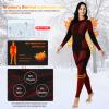 MEETYOO Women's Thermal Sets Winter Long Johns Warm Base Layer Top Bottom Cold Weather Skiing Underwear, Red, Medium view 2