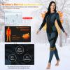 MEETYOO Women's Thermal Sets Winter Long Johns Warm Base Layer Top Bottom Cold Weather Gear Underwear, Green, Small view 2