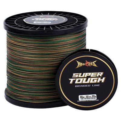 HERCULES Super Tough Braided Fishing Line 40 pounds Test Camouflage 40LB (1000 Yards) - 8 Strands