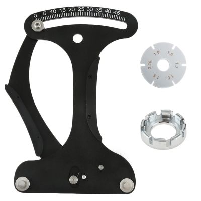 PETCHOR Spoke Tension Meter Tool Bike Indicator Meter Tensiometer, Wire Tension Adjustment Tool for Measuring Bicycle Wheel Spokes Voltage Value, Black