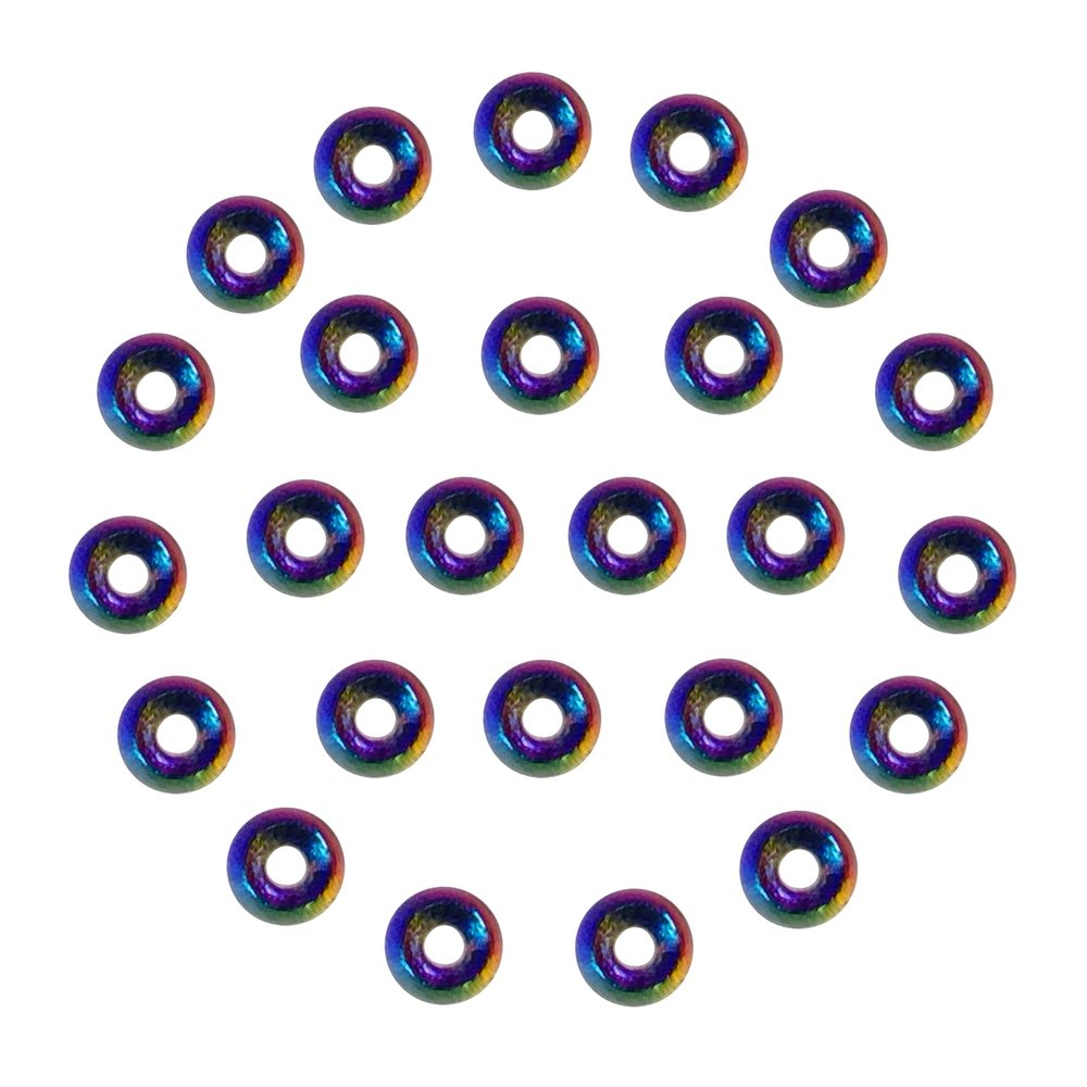 EUPHENG Fly Tying Beads 25 PC Tungsten Fly Tying Beads Head for Nymph Fishing Materials 12 Colors / 5 Sizes