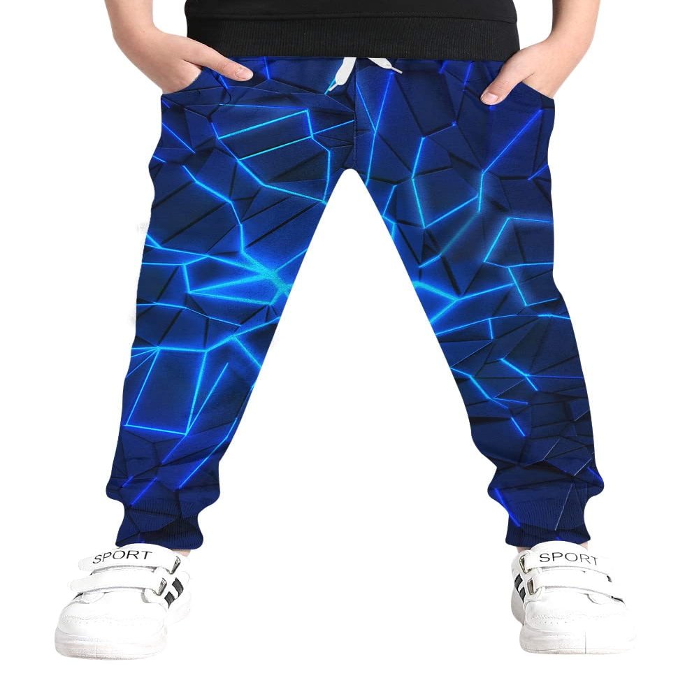 Pants for Boys Size 6 Spring Casual Loose Active Wear Sweatpants with Pocket Fire 7 Years Old Kids Blue Joggers Students Ball Game Running Jogging Clothes