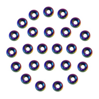 EUPHENG Fly Tying Beads 25 PC Tungsten Fly Tying Beads Head for Nymph Fishing Materials 12 Colors / 5 Sizes