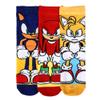 Bioworld Sonic The Hedgehog Characters Youth 3-Pack 360 Crew Socks view 2