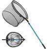 SAN LIKE Fishing Net Collapsible Telescopic Pole Fishing Net - Folding Extend Rubber Coated Freshwater Saltwater Landing Net for Trout Bass Steelhead Salmon2.1m view 1