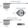 SAN LIKE Fishing Net Collapsible Telescopic Pole Fishing Net - Folding Extend Rubber Coated Freshwater Saltwater Landing Net for Trout Bass Steelhead Salmon2.1m view 2