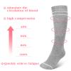 Yaomiao 6 Pairs Maternity Compression Socks 20-30 Mmhg Gray Pink Knee High Compression Socks for Pregnant Women Knitted Stockings view 2