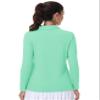 MAGCOMSEN Women's Long Sleeve Polo Shirts Athletic Collared Golf Tops for Work UPF 50+ Moisture Wicking Mint Green,L view 2