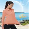 MAGCOMSEN Women's Polo Shirts Long Sleeve UV Shirts Athletic Workout Top SPF Golf Polo Womens Collared Top Apricot,S view 3