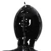 Yilen Latex Hood Inflatable Mask Full Face Hood Inflation Breathing Zipped Latex Mask (L, Black-Transparent) view 4