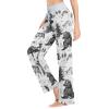 Aflyko Pajama Pants for Women Scandinavian Woodland Wild Animal Wolf Moose Comfy Loungewear Drawstring Lounge Pants Loose Sleepwear Bottoms Wide Leg Pjs, Small view 2