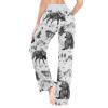Aflyko Pajama Pants for Women Scandinavian Woodland Wild Animal Wolf Moose Comfy Loungewear Drawstring Lounge Pants Loose Sleepwear Bottoms Wide Leg Pjs, Small view 3