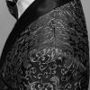 Men Floral Dress Suit Jacket Stylish Lapel Luxury Dinner Party Blazer Slim Fit Printed Wedding Sport Coat Tuxedo (Black,6X-Large) view 3