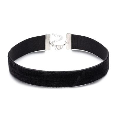AnotherKiss Black Velvet Ribbon Choker Necklace for Women, Gothic Jewelry, Halloween Birthday Party Cosplay, Wide 3/4 inch (2cm)