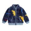 Toddler Fleece Jacket Baby Boys Girls Autumn Winter Long Sleeve Thick Warm Outerwear Cute Cartoon (Blue, 6-12 Months) view 1