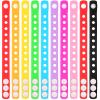 Zhanmai 30 Pieces 10 Colors Silicone Wristband Bulk Adjustable Rubber Wristbands with Holes for Men Women Birthday view 1