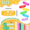 Zhanmai 30 Pieces 10 Colors Silicone Wristband Bulk Adjustable Rubber Wristbands with Holes for Men Women Birthday view 2