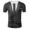 Jizyo Boys Short Sleeve Funny T-shirt with Fake Vest Tie Tuxedo Suit Shirt Summer Casual Top Halloween Cosplay Party Costume Type G 7-8 Years view 1
