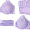 HSIA Minimizer Bras for Women Enchante Full Coverage Underwire Bras Plus Size Lifting Floral Lace Bra for Heavy Breast Purple view 4